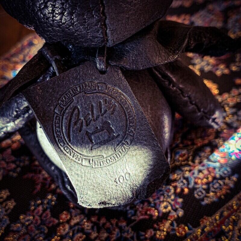 【シリアルナンバー１００番】初！ヒグマレザーとツキノワグマレザーの革でアップサイクル★革職人の手作りクマのぬいぐるみ「ベルズベア」