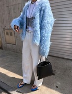 【新作5％OFF・3日間】Shaggy Volume Cardigan(Blue)_7colors