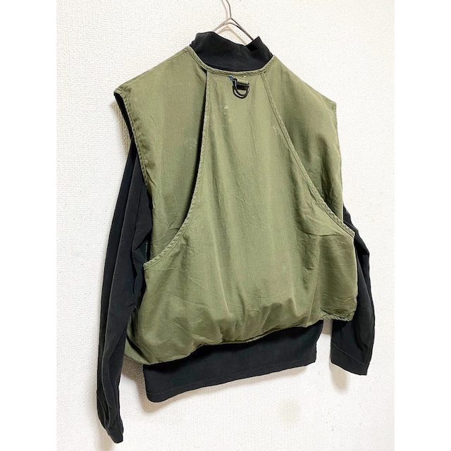 90s woolrich olive fishing vest﻿