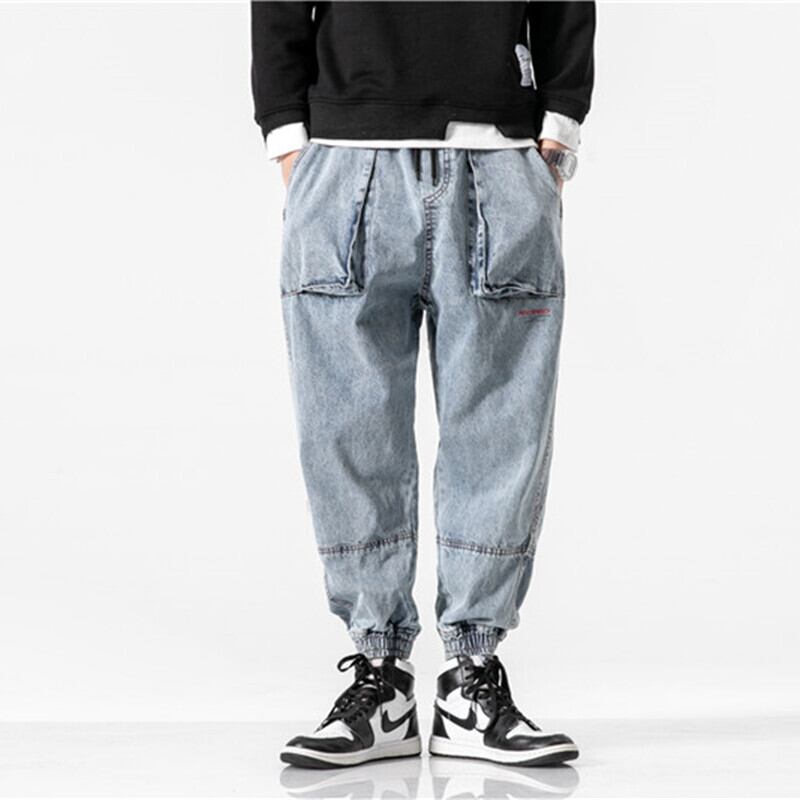 【新作】【送料無料】 Yidaoヴィンテージ20春の新しいeseトレンドジーンズボーイズルーズで用途の広いワークウェアカジュアルパンツ-アリババ スプリング 春物 ビンテージ hip6-161186105071843