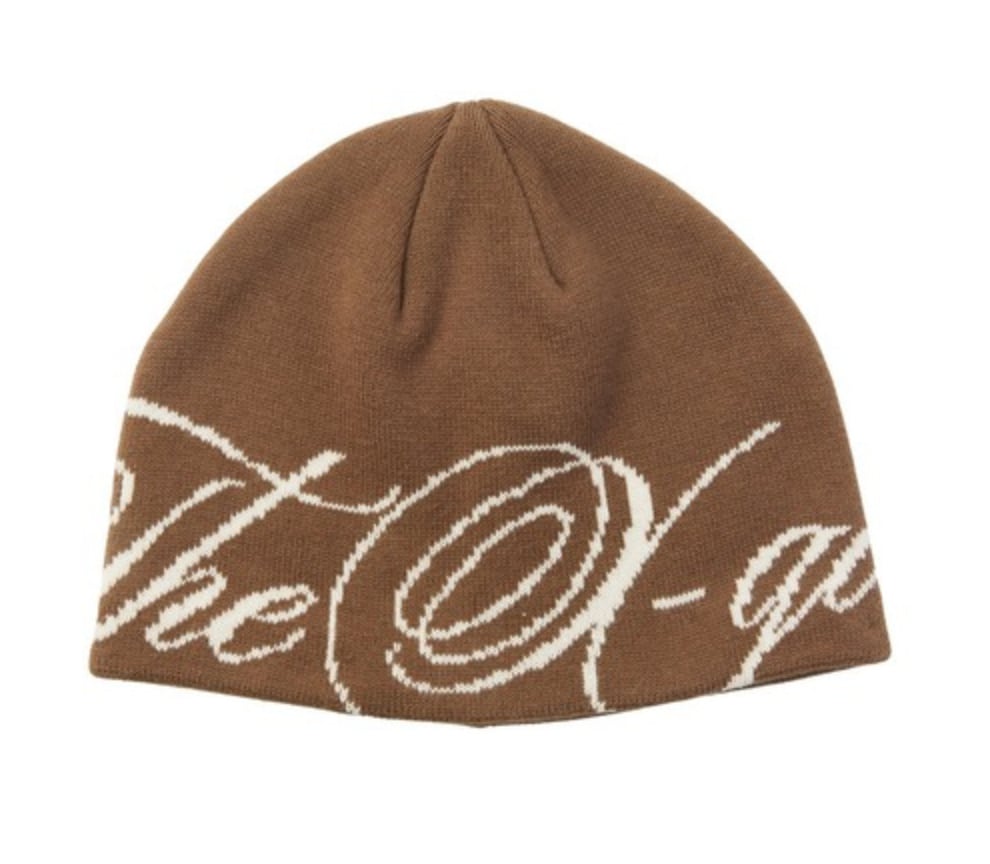X-girl】THE X-GIRL SCRIPT LOGO JACQUARD BEANIE 帽子 ビーニー