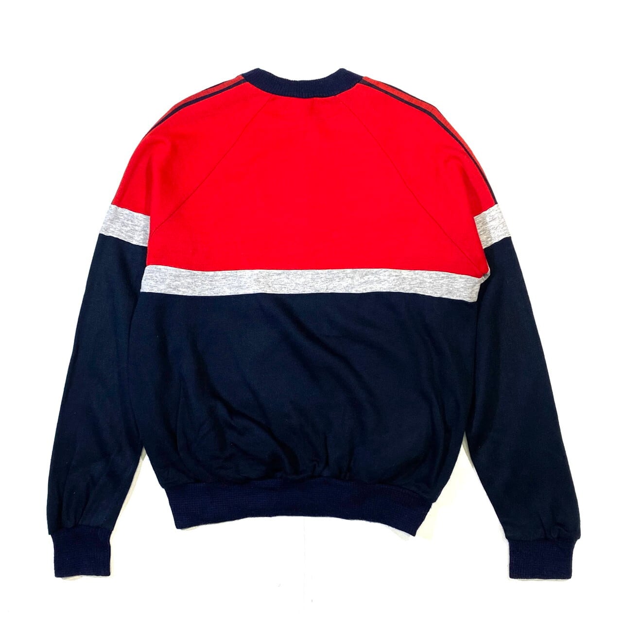 70〜80s フランス製 crylor サイクリング ニット シャツ 紺 白 赤