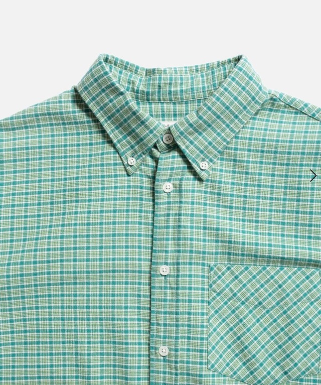Nudie jeans ヌーディージーンズ Fillip Checked BD Shirt Green ボタンダウンチェックシャツ