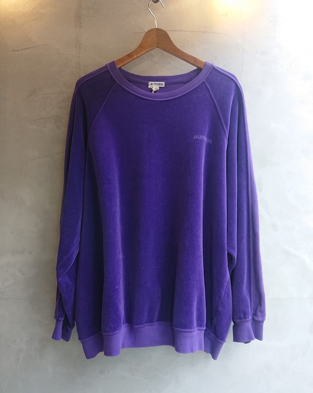 AUTHEN "LS VELOURS CREW NECK SHIRT" Purple Color