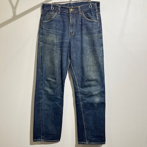 60s～70s Lee 101-Z Denim Jeans 60年代 リー デニム ジーンズ サイド黒タグ 表記有 ® M.R. ヒゲ ハチノス