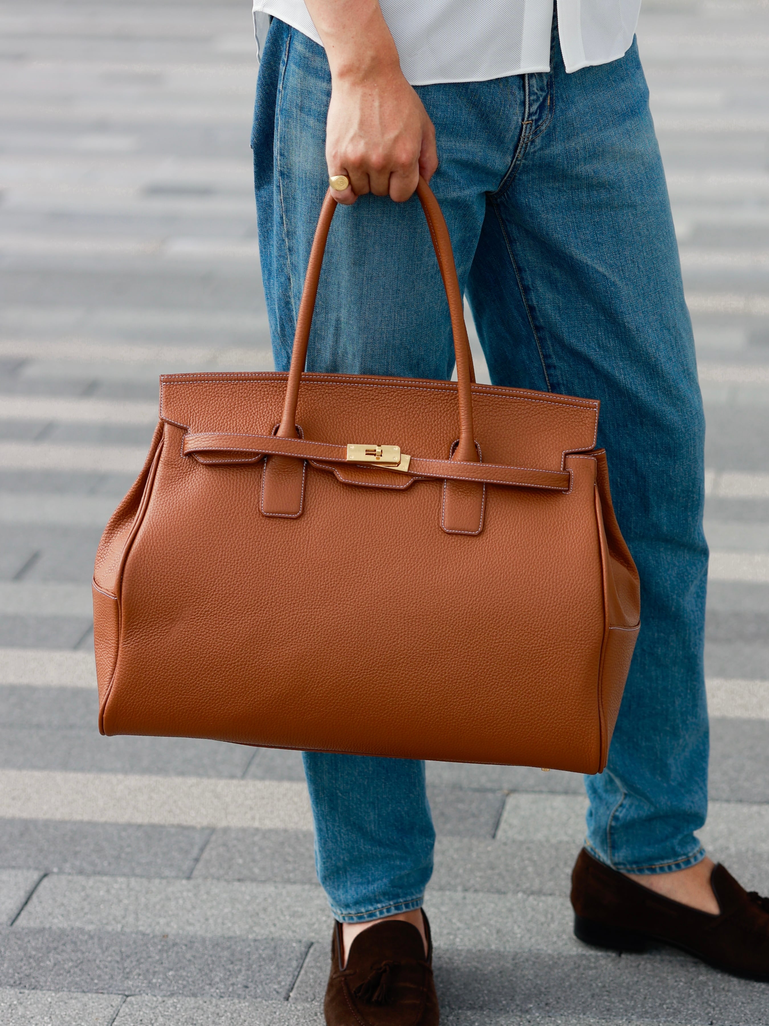 A-croire Grand Italian Leather Totebag | EUROKENVY®︎