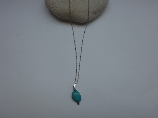 〈vintage silver925〉organic turquoise necklace