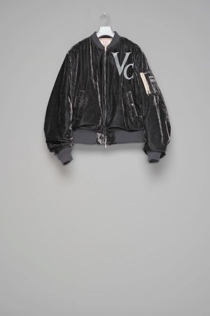 VC VELVET PUFFER BOMBER JACKET