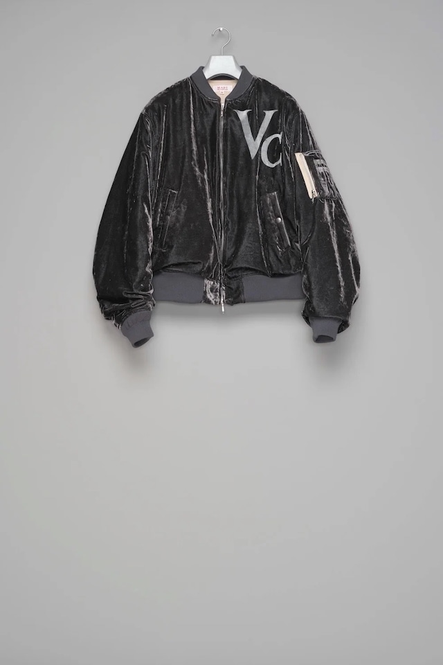 VC VELVET PUFFER BOMBER JACKET