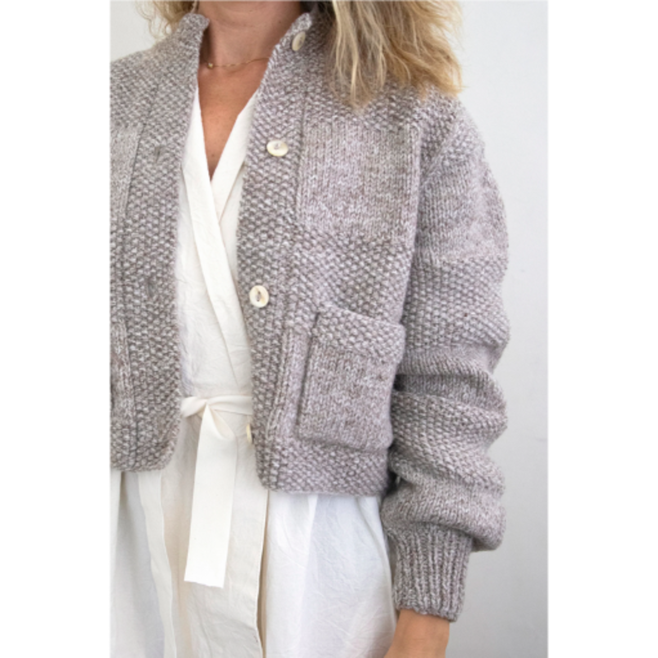OUND(オウンド)  CAOBA -HAND KNITTED WOOL CARDIGAN ウルグアイウール 手編みカーディガン