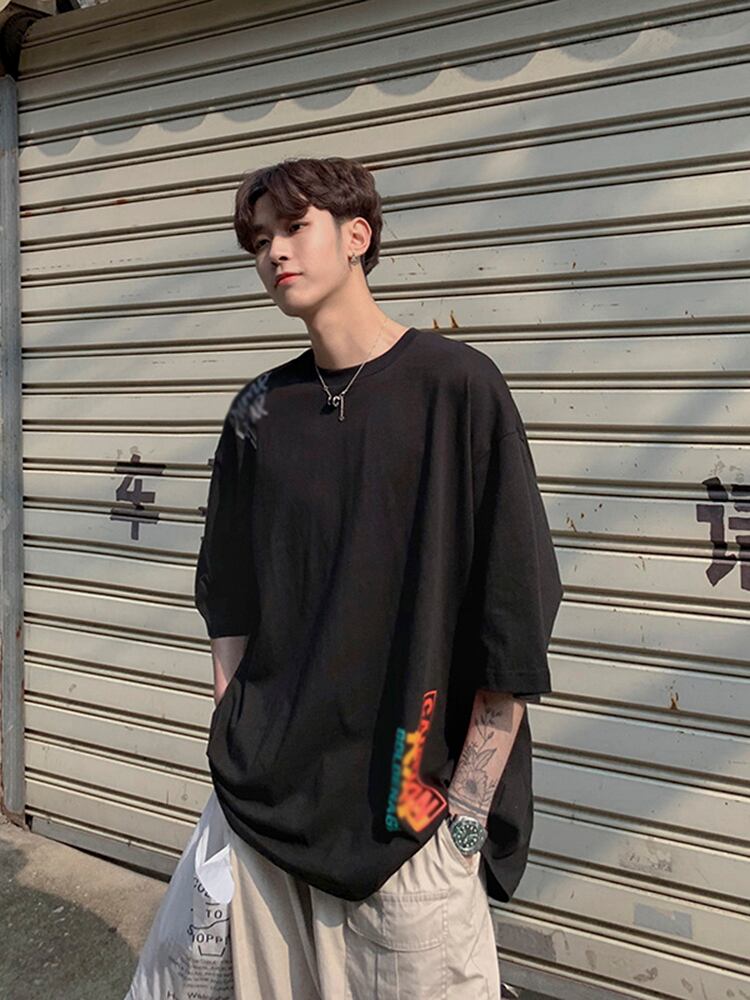 全2色 Tシャツ カットソー プリント カジュアル おしゃれ