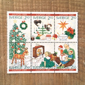 切手（未使用）「1989年版 クリスマス切手：ブロック - ６枚構成（1989）」