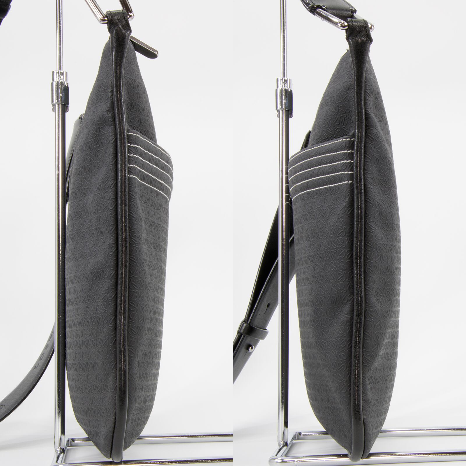 売約✨ロエベ ショルダーバッグ PVC レザー リピート アナグラム 黒