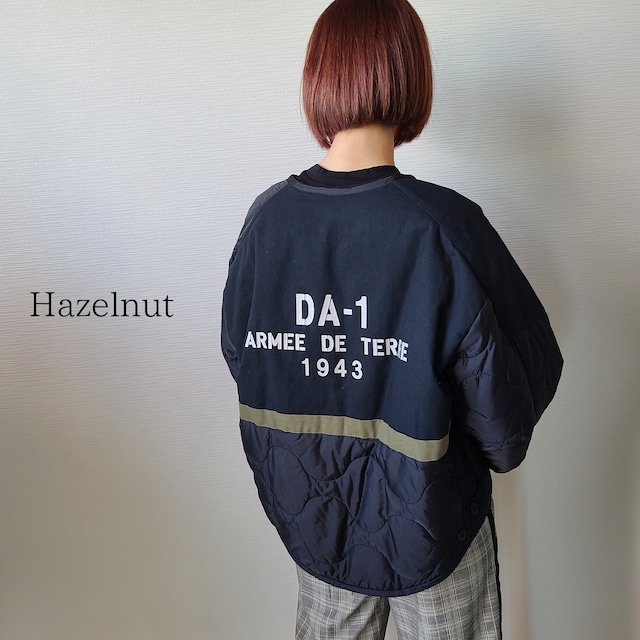 【Hazelnut】バックロゴキルトブルゾン(23638)