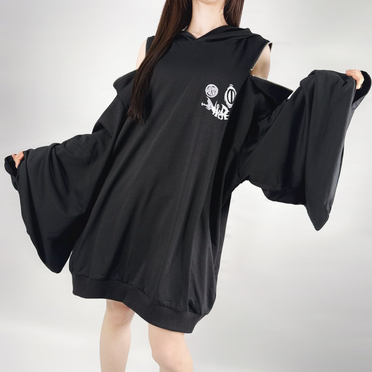 新春応援55%OFF SALE》猫耳2WAY SHOULDER WIDE SLEEVE UNISEX PARKA