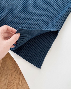 リブラインニットセットアップ 3color A0672