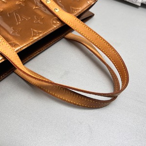 LOUIS VUITTON ヴィトン ヴェルニ リードMM エナメル／パテントレザー ハンドバッグ イエロー A-14134