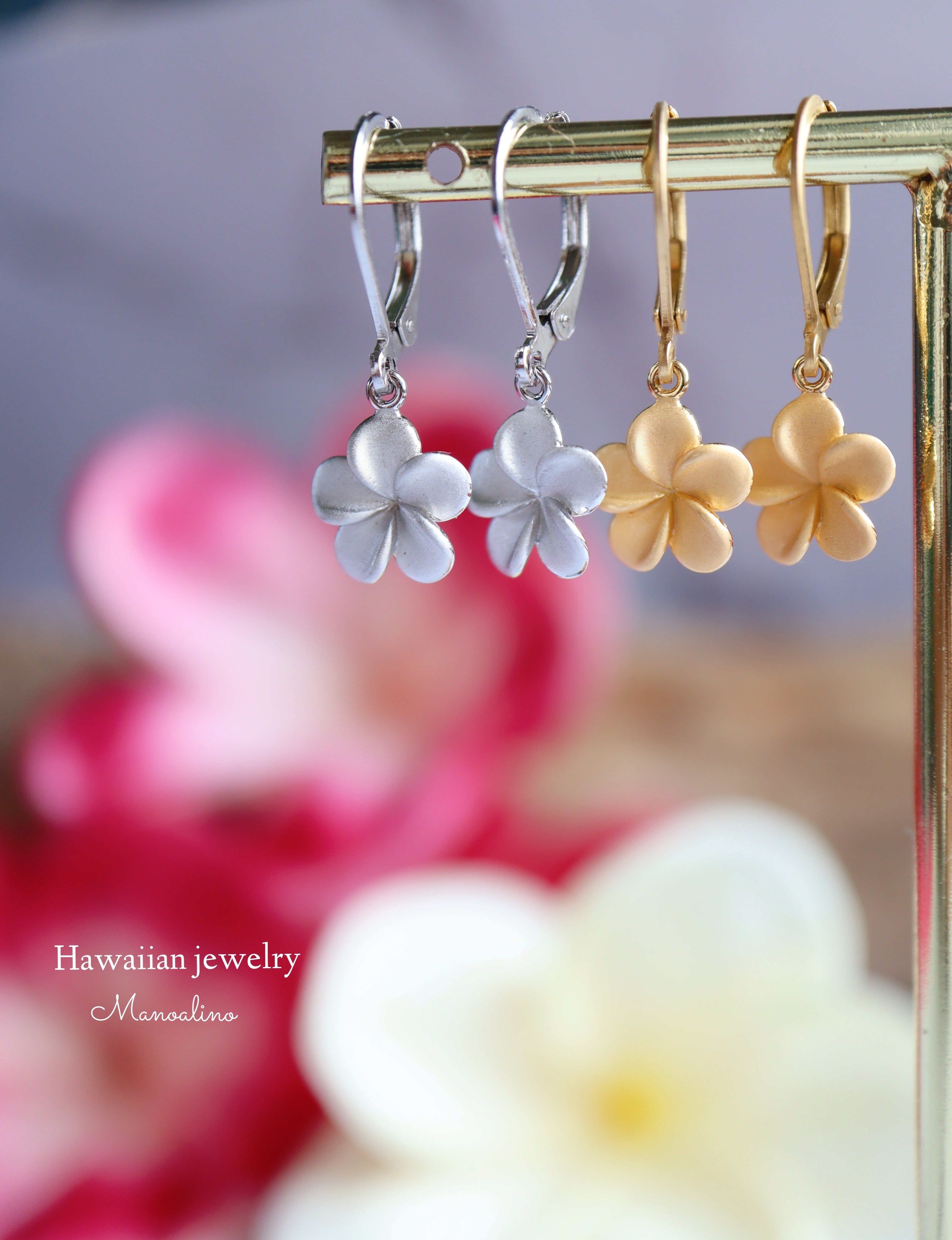 Plumeria simple earring Hawaiianjewelry(ハワイアンジュエリー ...