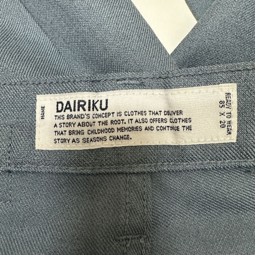 DAIRIKU ダイリク 20AW Pressed Pants パンツ 20AW B-6 グレー size:29