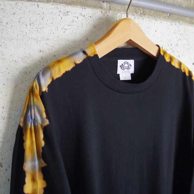 "抜染-nukizome-" TIE DYE LINE BIG LONG SLEEVE T-SHIRT 《L》