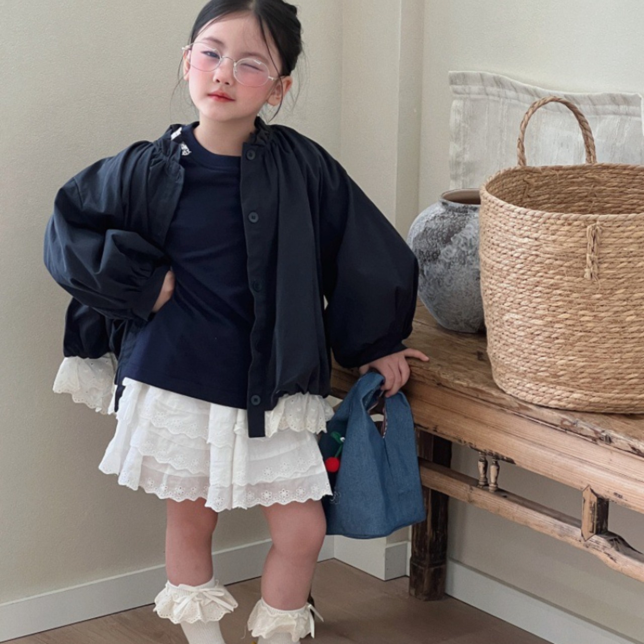 秋サイドリボントレーナーORレースショートパンツ