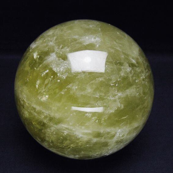 1.4Kg シトリンクォーツ 丸玉 99mm スフィア 置物 一点物 151-7559