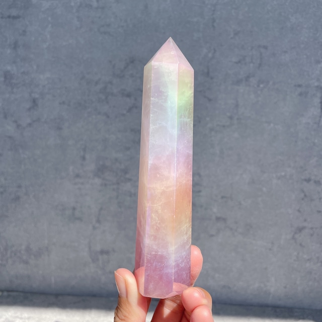 エンジェルオーラローズクォーツ タワー60✧Angel Aura Rose quartz✧天然石・鉱物・パワーストーン