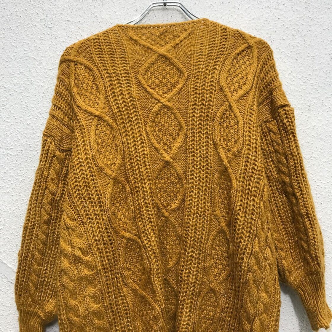 ケーブルニット セーター ロングカーディガン L〜 レディース 
