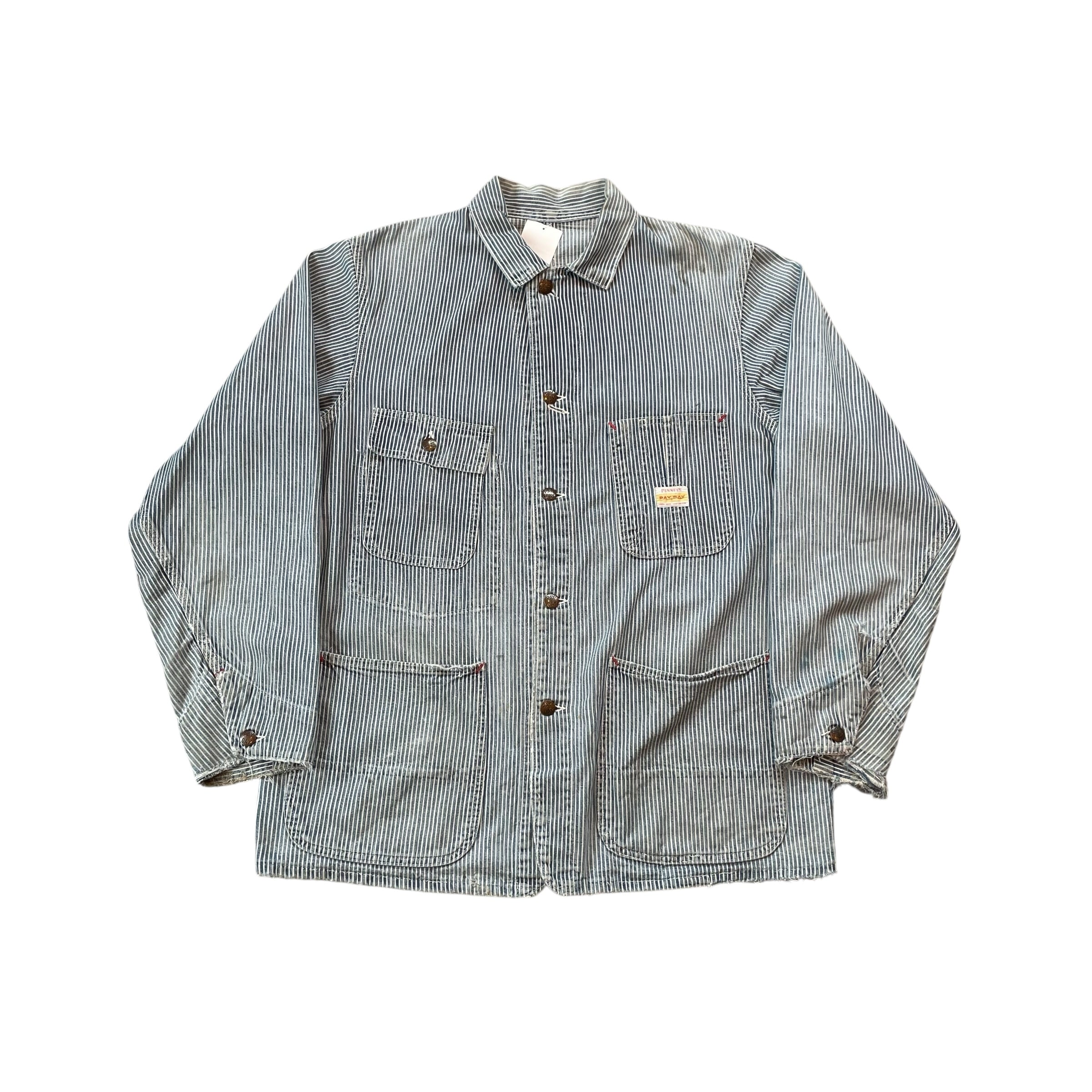 Special!! 1960s PAY DAY hickory chore coat