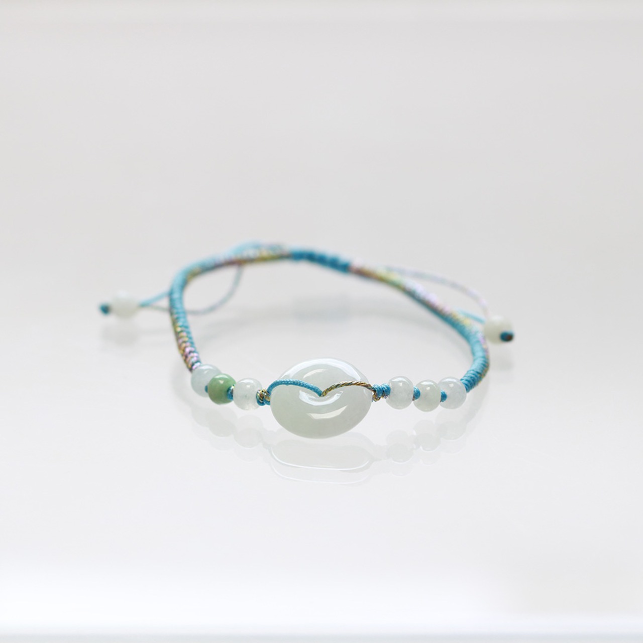 coin blue x glitter 紐ブレスレット A貨翡翠 jd_br1147