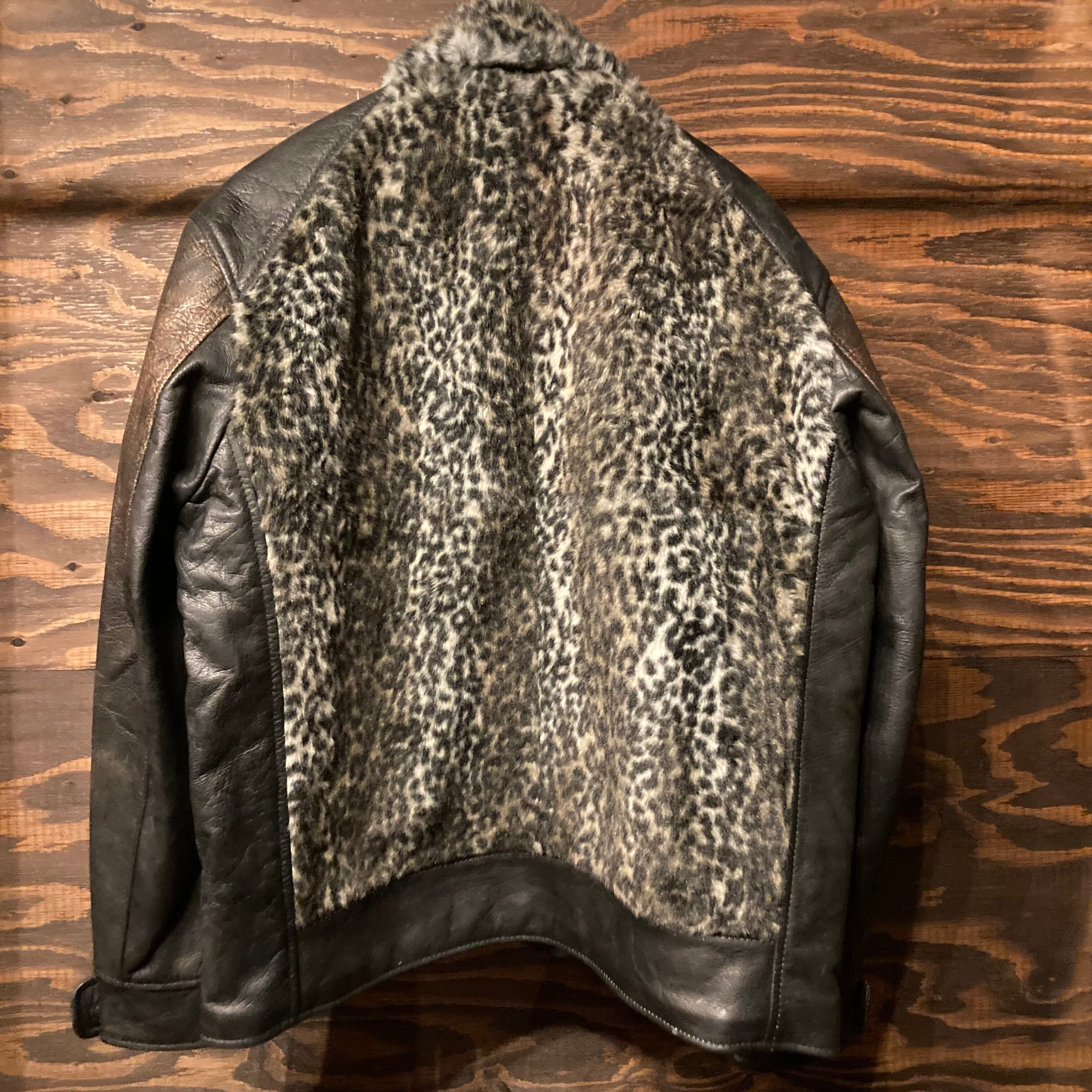 Vintage Leather Grizzly Jacket 再構築 熊ジャン オワジャン