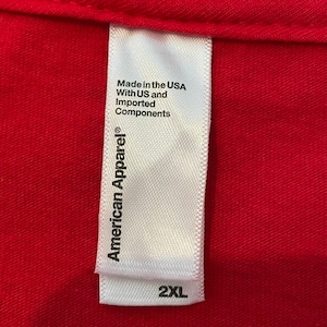 【AmericanApparel】USA製 企業系 Tシャツ 2XL ビッグサイズ メッセージ アメリカンアパレル US古着 アメリカ古着