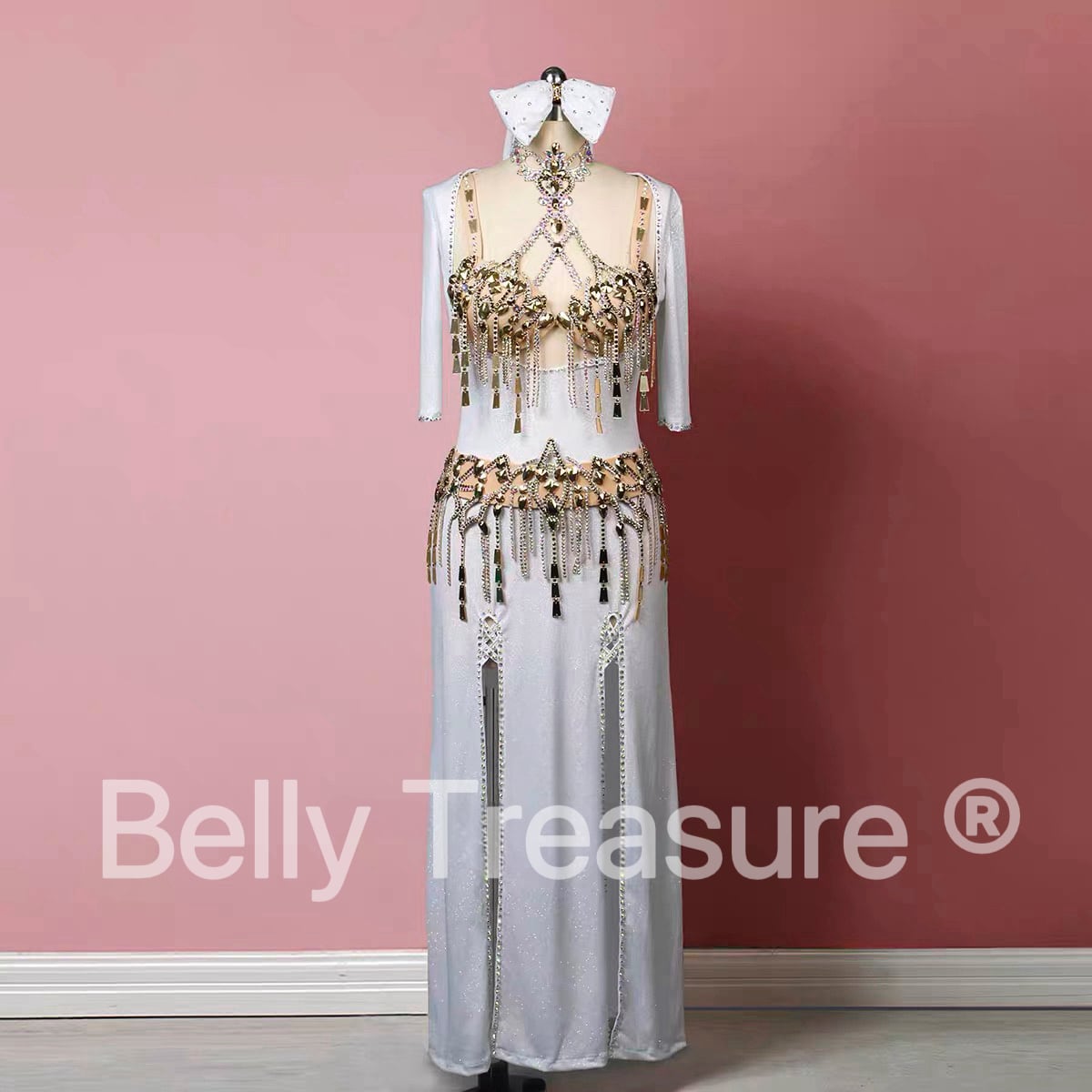 ベリーダンス衣装 ブラベルトスカートセットアップ オーダーメイド ベリーダンス オーダーメイド衣装 YWQQY127 ブラ紐クロス