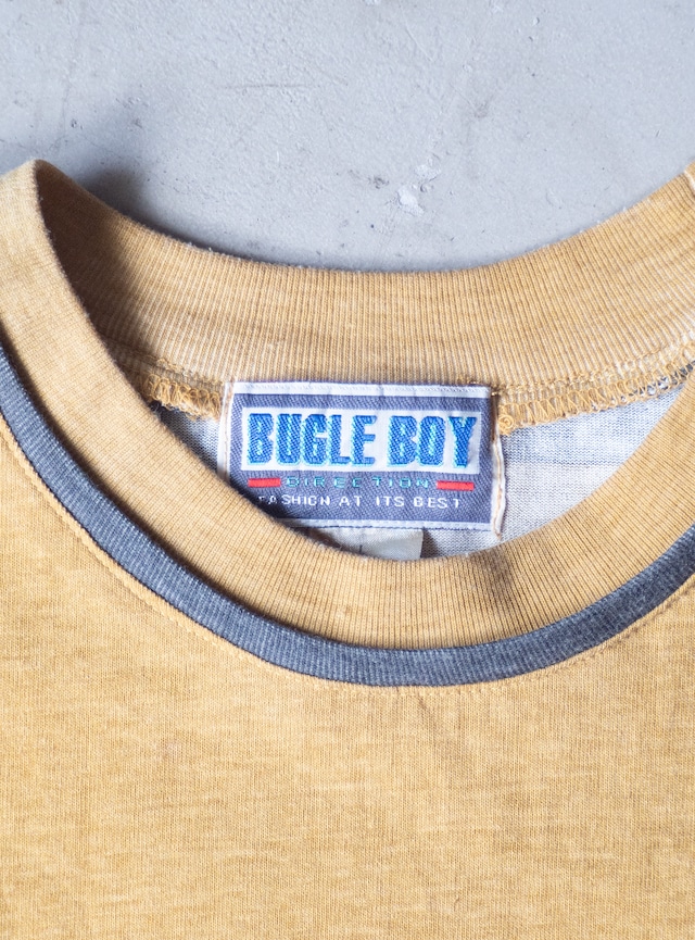 "BUGLE BOY" 1990s Panel border t-shirt
