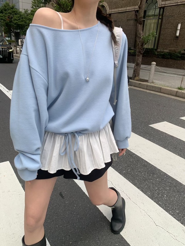 (予約) mellounge  / Edge off sweatshirt 2color