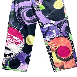 vintage GIANNI VERSACE collage print denim pants