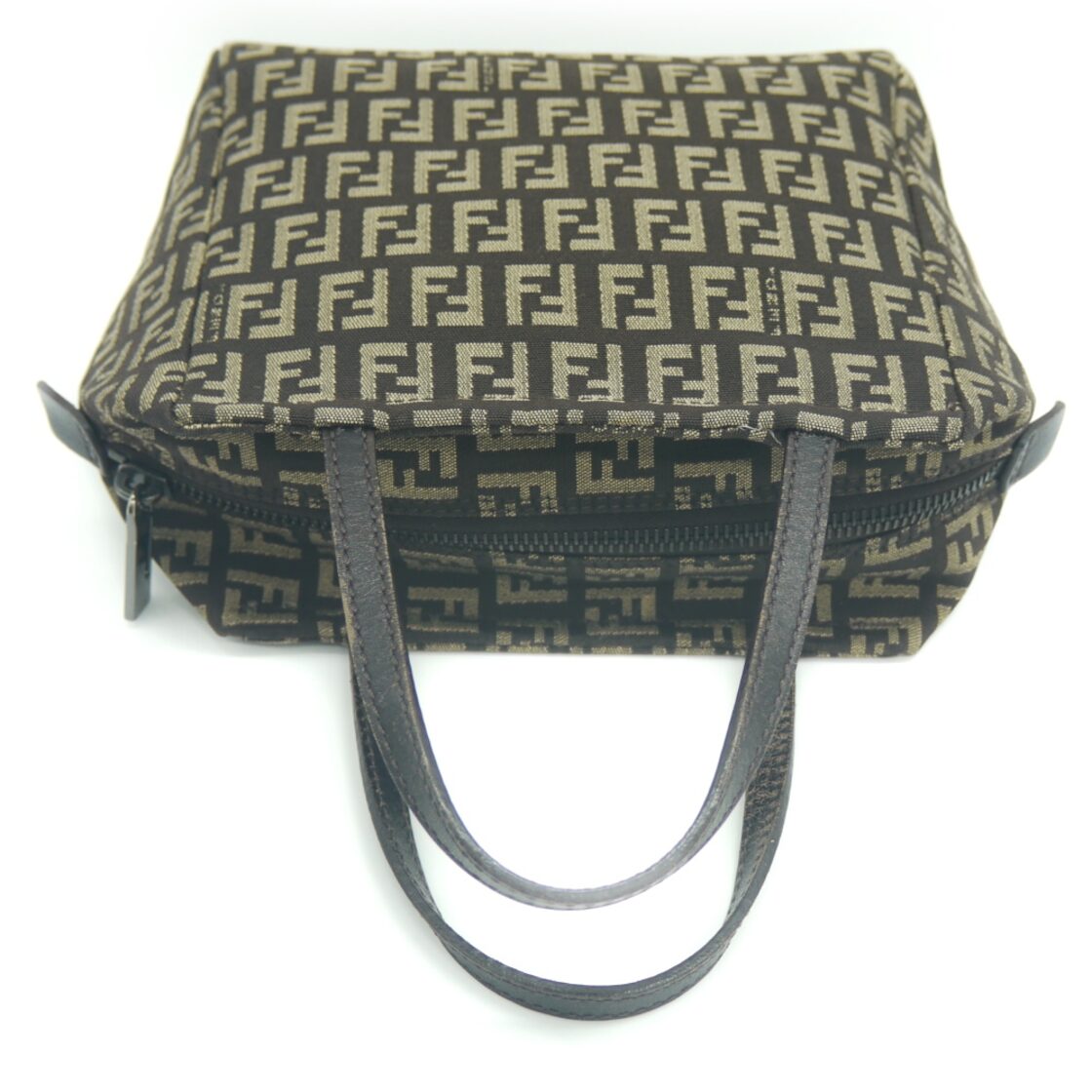 FENDI フェンディ ズッキーノ ミニハンドバッグ ポーチ キャンバス 