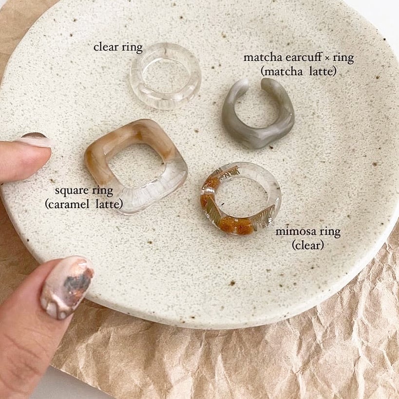 クリアリング | Knot -ドライフラワーを使ったハンドメイドアクセサリー -