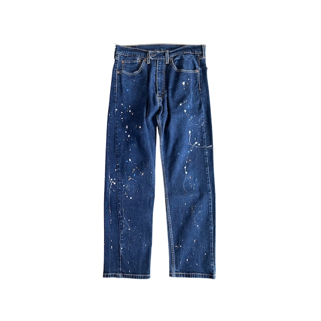 CHANGES / REMAKE painted denim pants / blue