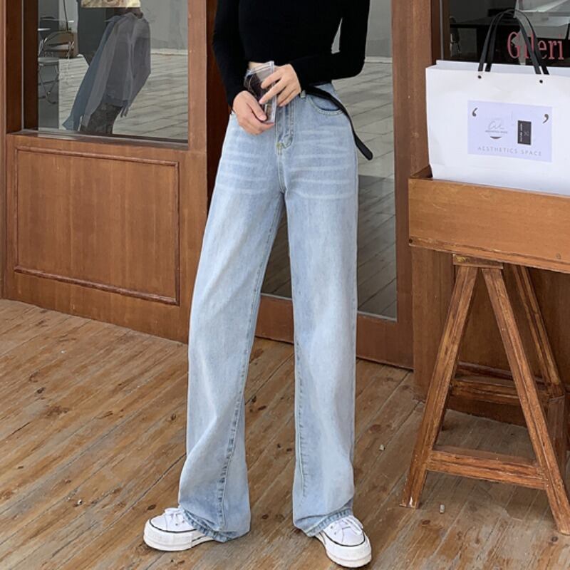 ウェストジーンズ スプリングロングパンツ ルーズ 春物 1号婦人13738122354