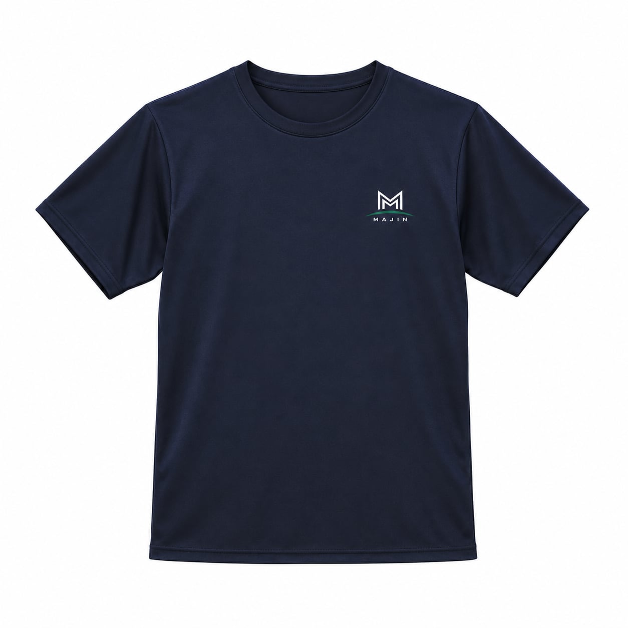 MAJIN 半袖スムースTシャツ ネイビー 左胸マーク MJ-HST00003 | MAJIN