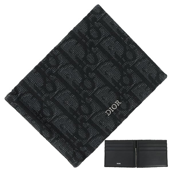 Dior  マネークリップ付きウォレット すぐ届く！Dior マネークリップ付きウォレット 2つ折り (Dior