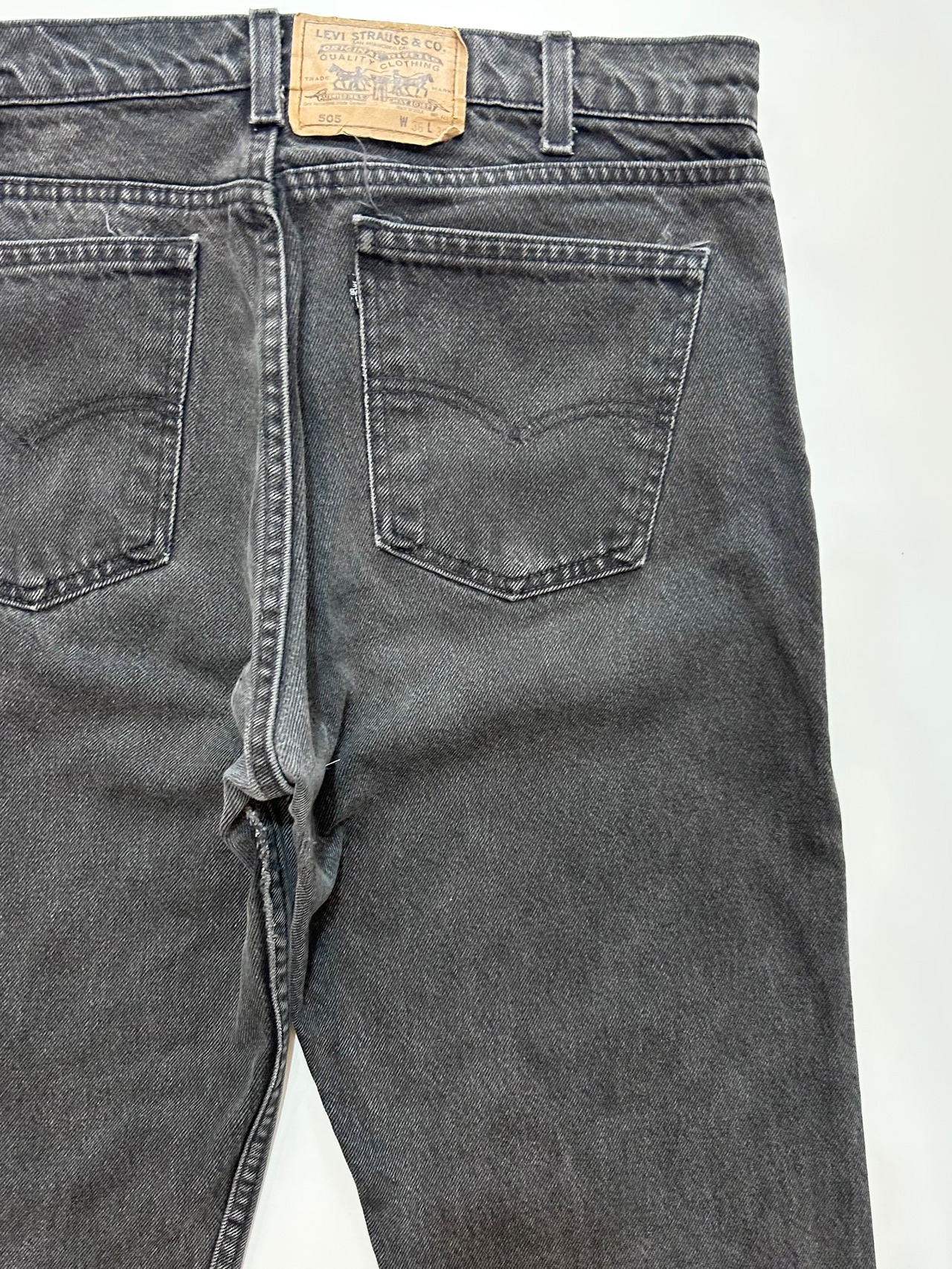 80s Levi’s 505 BLACK DENIM PANTS MADE IN USA Size W36L30→W35L29.5