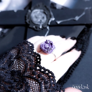 深海薔薇リング（Purple）｜KRAKEN Bubble Rose Ring