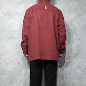 dead stock fake suede shirt red