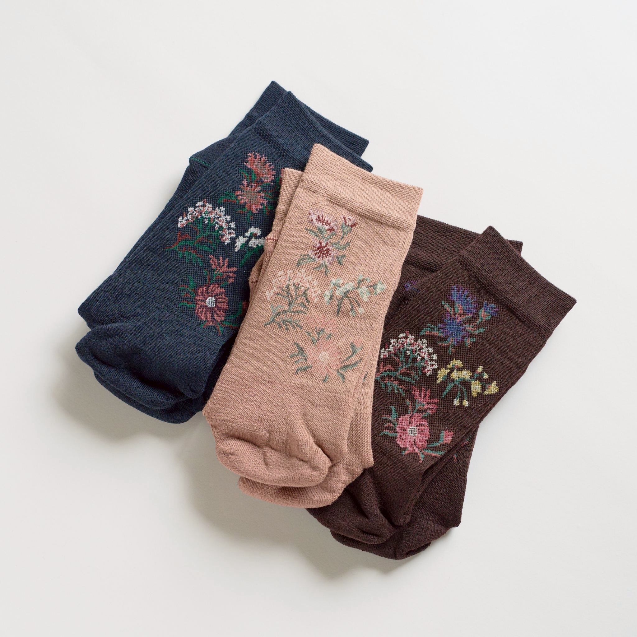 花類 lace flower socks 「高山植物図鑑」color:Navy (2025) | NEOALPS