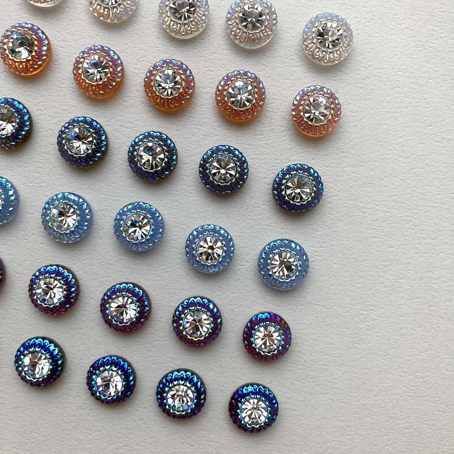 再入荷〉キラキラビジューのチェコガラスカボションS（12mm） | Dua