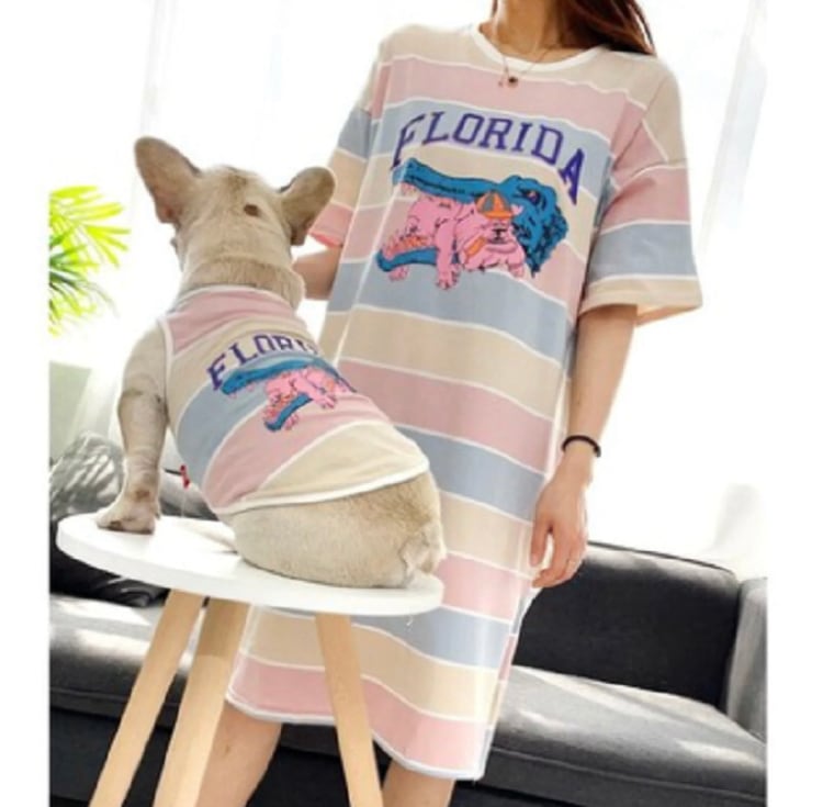 ワンピースなペアルック 愛犬とペアルック ワンちゃんとペアルック