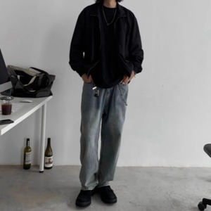 ジップワークシンプルブルゾン　0891