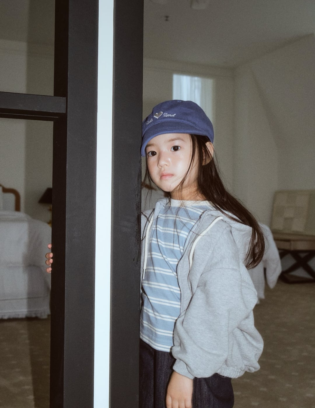 送料無料【予約】/ kids ビンツフードジップアップ /lalaland